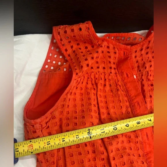 J. Crew Bright Orange Sleeveless Midi Dress - Picture 2 of 6